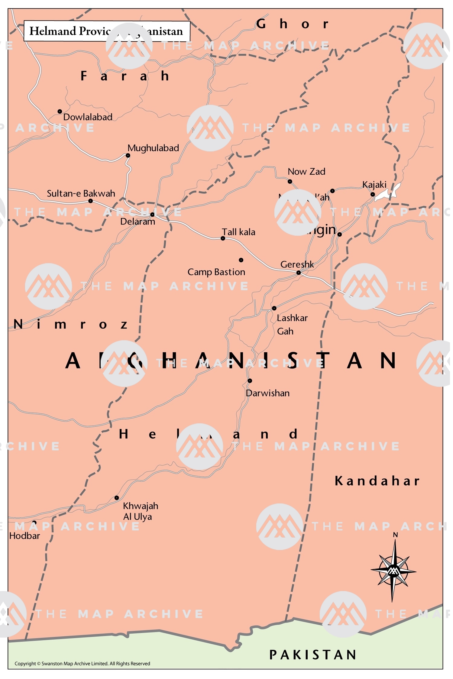 Helmand Province The Map Archive Ax01250 