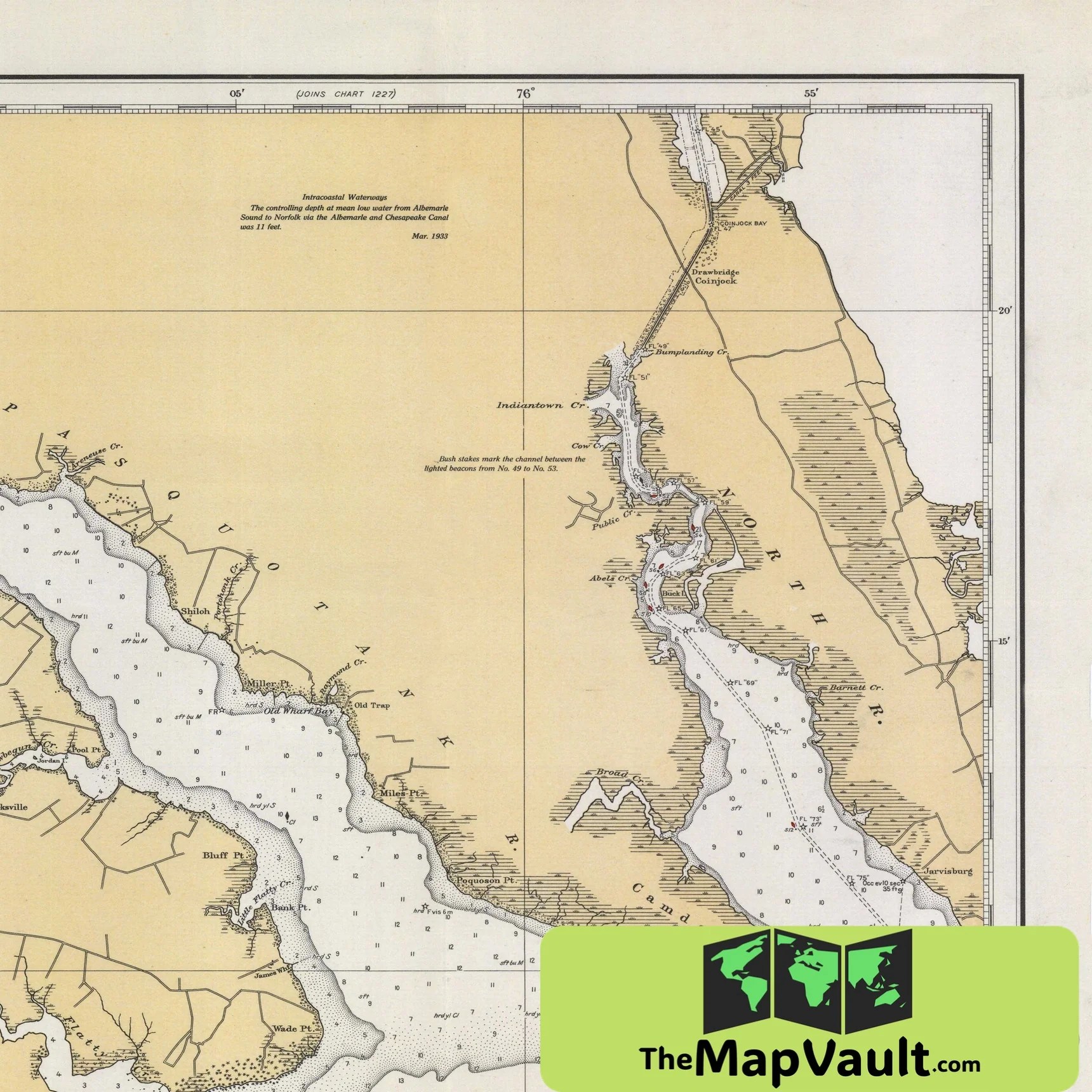 Albemarle Sound And Alligator River TheMapVault Copy 2 