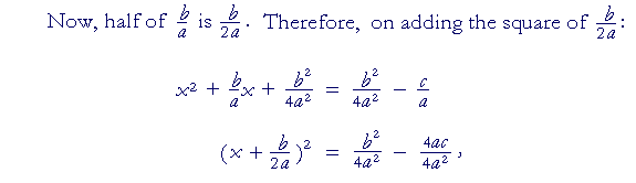 Finding the maximum and minimum points of quadratic function using completing the square. Completing The Square The Quadratic Formula A Complete Course In Algebra