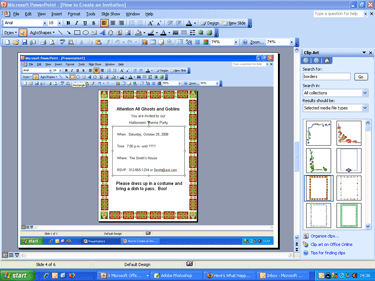Design Invitations In Microsoft Powerpoint Watch Video