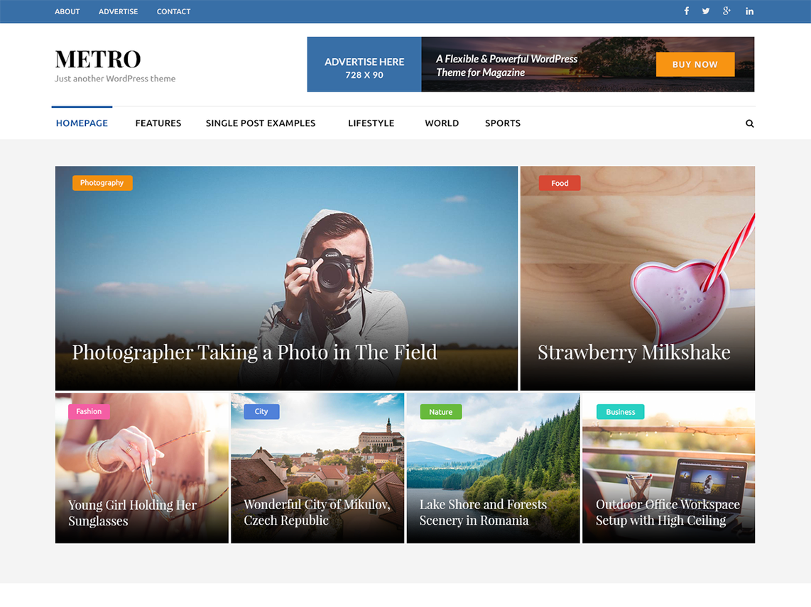 A classic newspaper magazine wordpress theme, with a clean and professional design and a simple layout that looks like a classic blog. 10 Free News Wordpress Themes 2017 | Themely