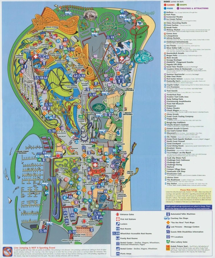Old Cedar Point Maps 1961 To 2025 Archive Net Map 2002.