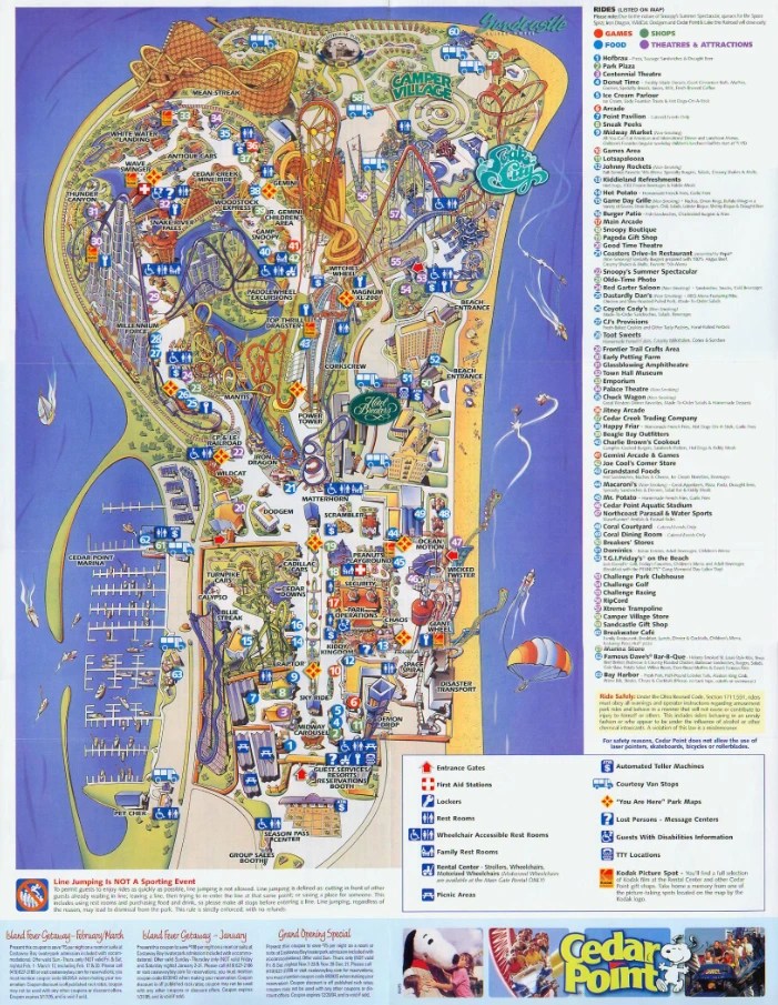 Cedar Point Map And Brochure 2025 1961 Net Cedar Point Map 2004.webp