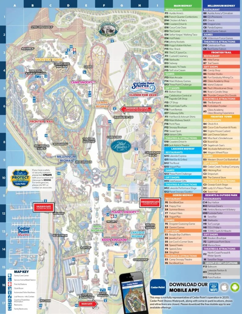Cedar Point Map And Brochure 2025 1961 Net Cedar Point Map 2021