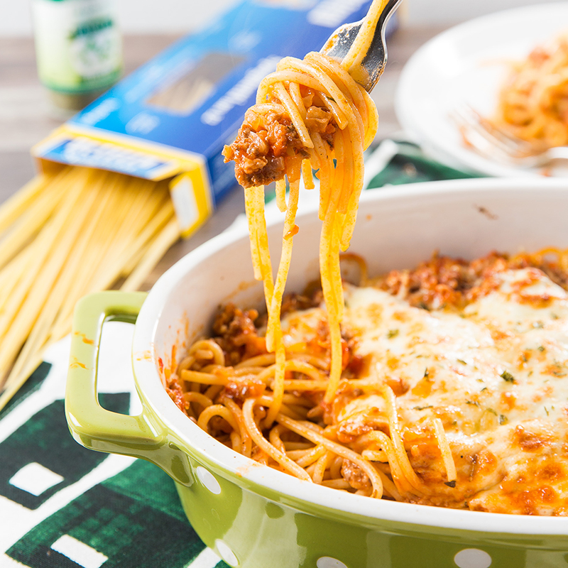 Baked Spaghetti with Meat Sauce #pasta #meat | The Missing Lokness
