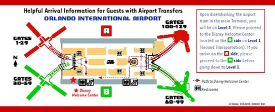 Mco Terminal Map Orlando Airport Terminal Map Florida 