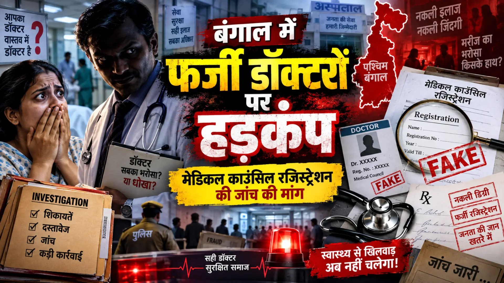 Fake Doctors: बंगाल में फर्जी डॉक्टरों पर हड़कंप, मेडिकल काउंसिल के रजिस्ट्रेशन की जांच की मांग