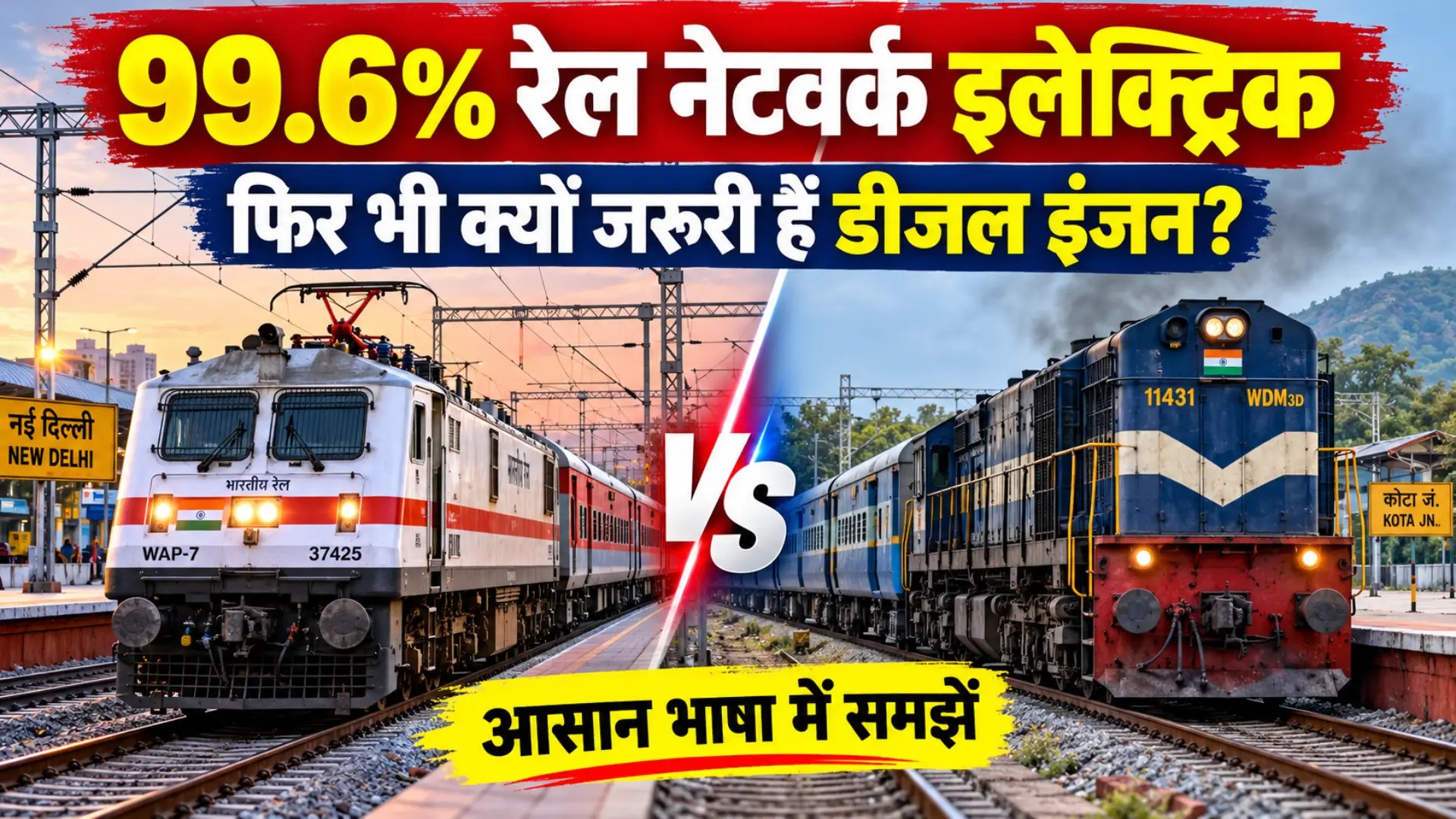 Indian Railways: 99.6% रेल नेटवर्क इलेक्ट्रिक, फिर भी क्यों जरूरी हैं डीजल इंजन? आसान भाषा में समझें