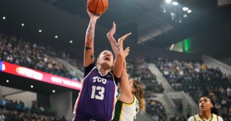 Sedona Prince drives to the basket