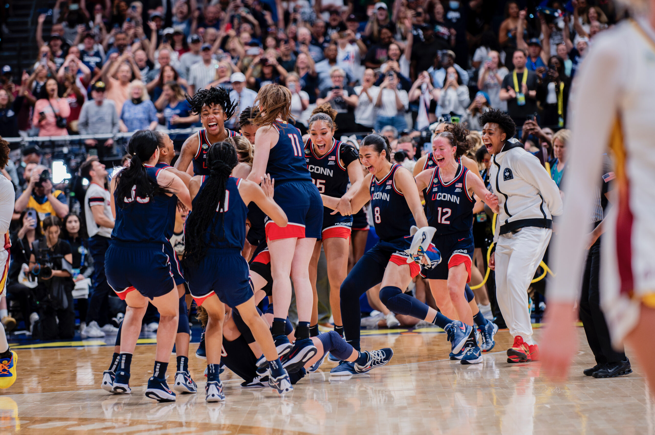 UConn team celebrates.