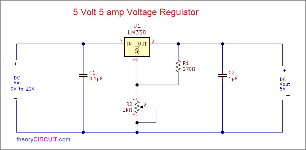 5 Volt 5 Amp Voltage Regulator