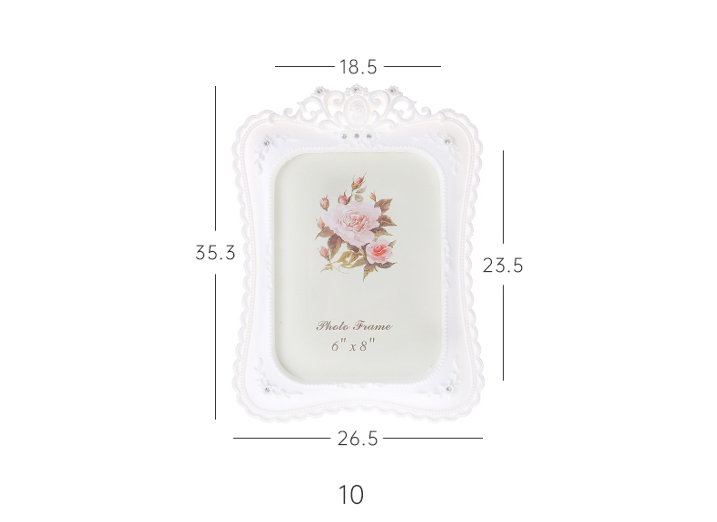 White Lace-embossed Rectangular Picture Frames | The Other Aesthetic