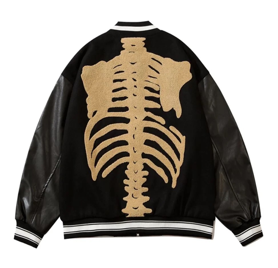 bone varsity jacket