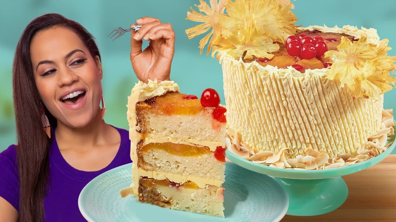 Tropical Upside Down Pineapple Cake