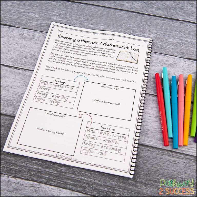 Executive Functioning Accommodations for Organization and Planning ...