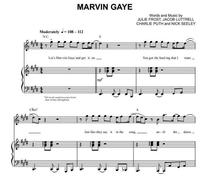 Marvin Gaye Sheet Music Marvin Gaye Music Chords 