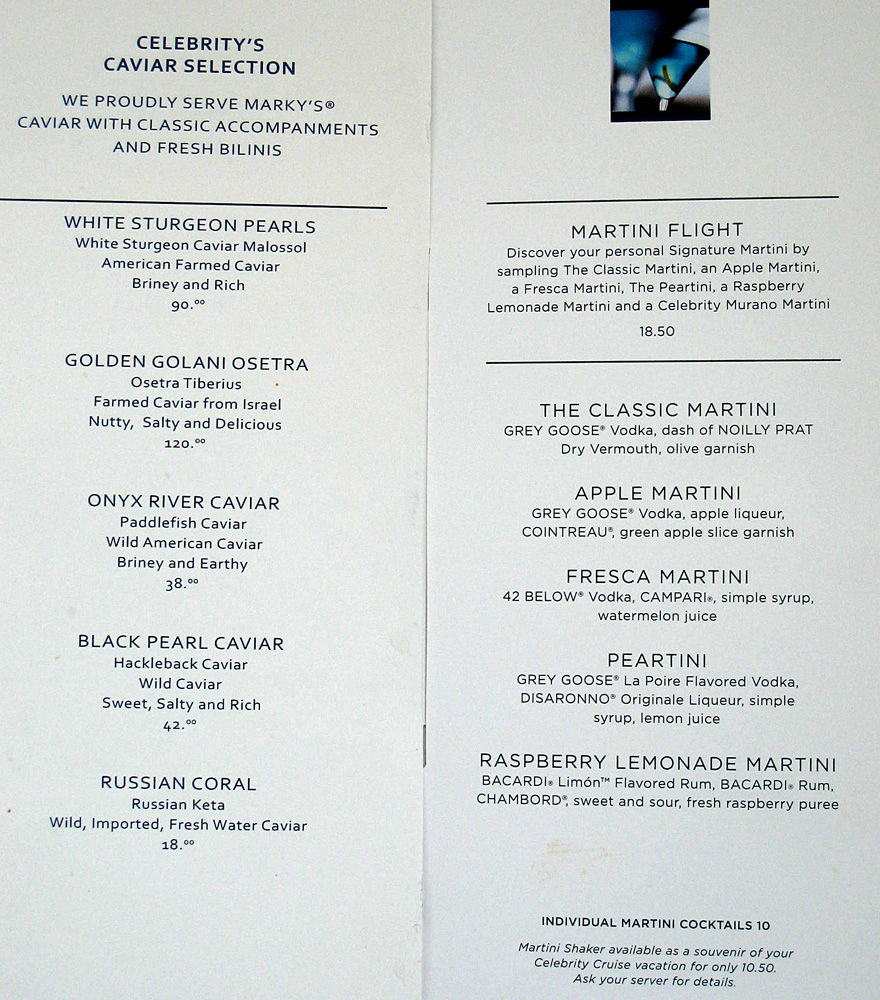 Martini Prices Celebrity Cruises Cruise Critic Community