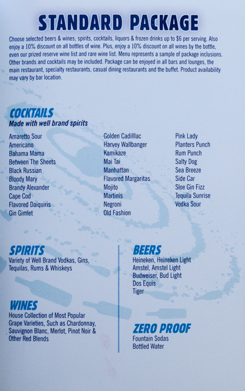 Celebrity Constellation Classic Drink Package