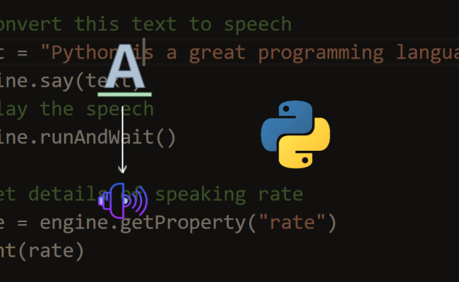 How To Convert Text To Speech In Python - The Python Code