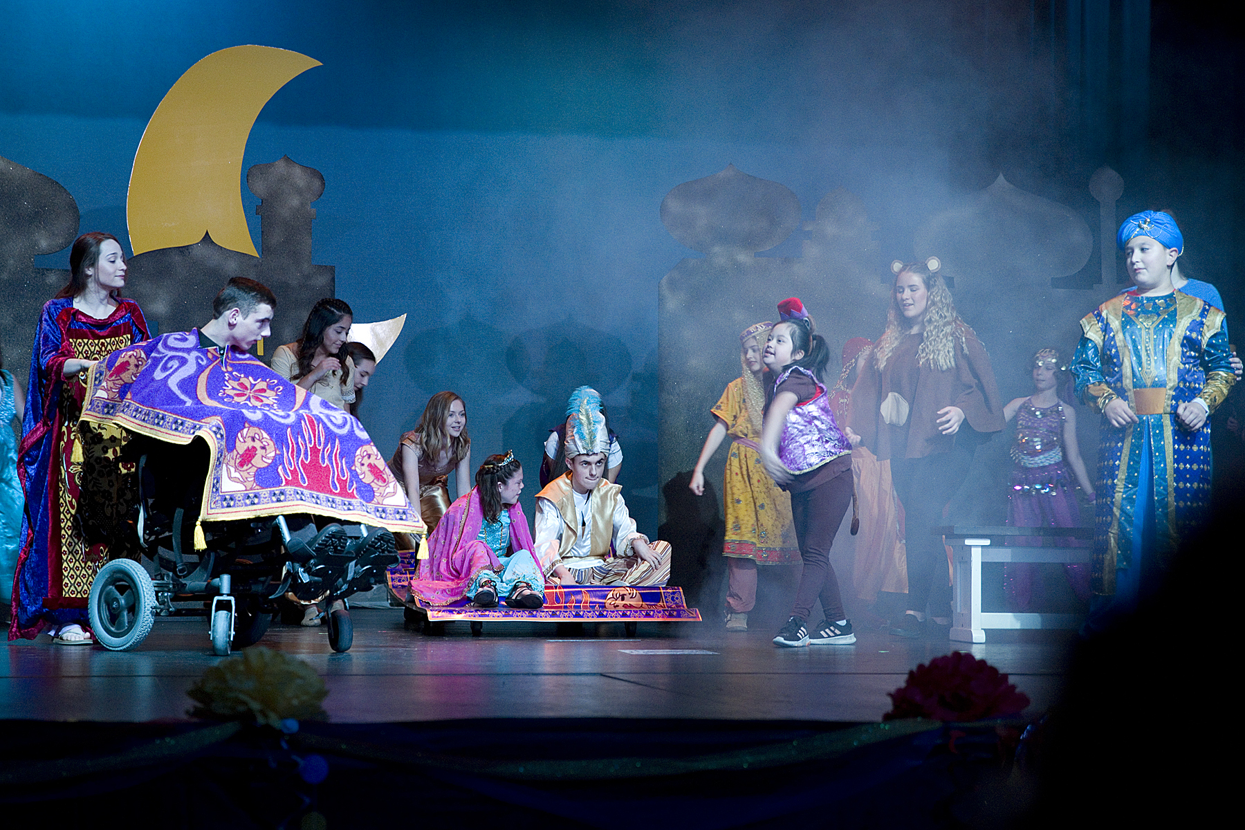 Special needs kids perform a scene in Team Dixon's production of Aladdin. Team Dixon is partnering with On Stage Vacaville for their Synergy Adaptive Arts Program, offering special needs kids an opportunity to explore arts classes in a safe and inclusive space. (Contributed Photo, Team Dixon).