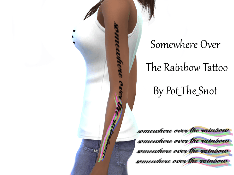 The Sims Resource - Somewhere Over The Rainbow Tattoo {Pts} 600_x_800_png