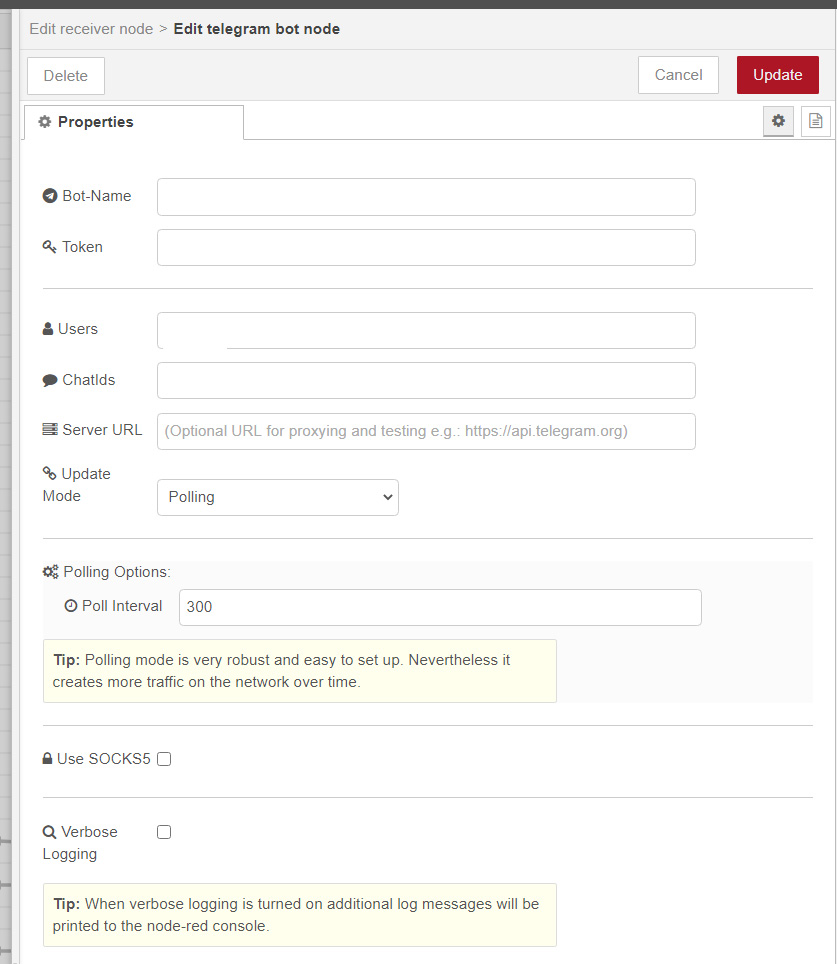 A guide to using Telegram with Node-red and Home-Assistant | The ...