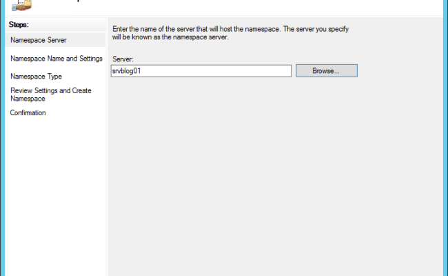 How To Configure A Distributed File System (DFS) Namespace