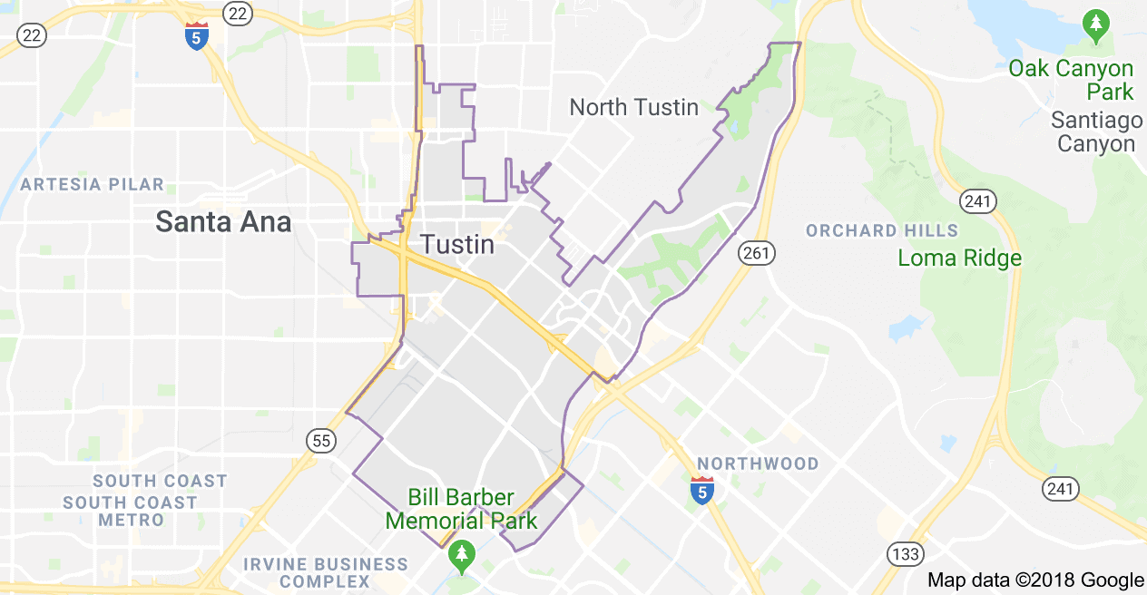 Tustin Ca Map Tustin Map 