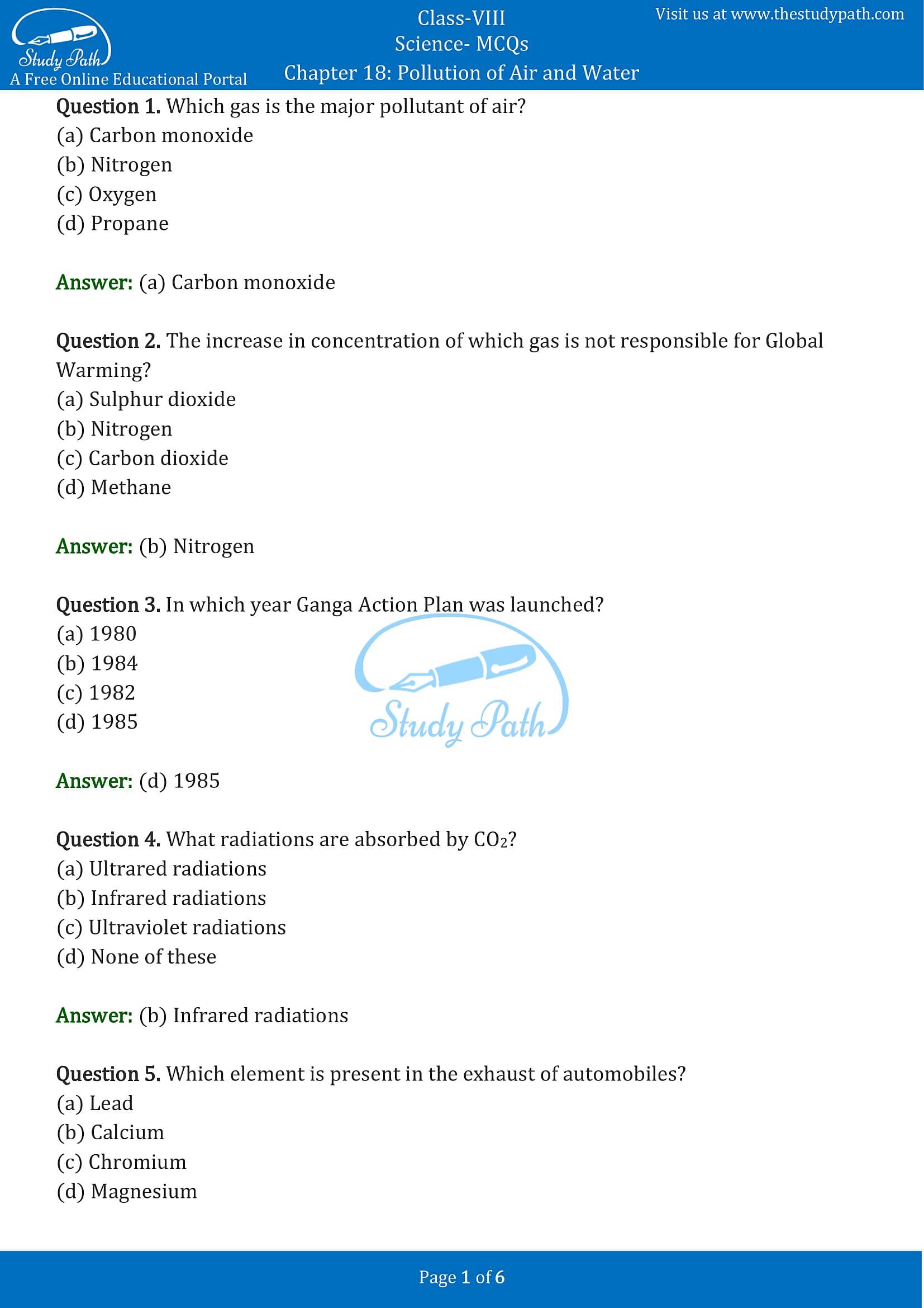 Science And Society Mcq Questions 10- 1000 Multiple Choice Questions Answers MCQs in Engineering Chemistry - I with a detailed explanation of every question.