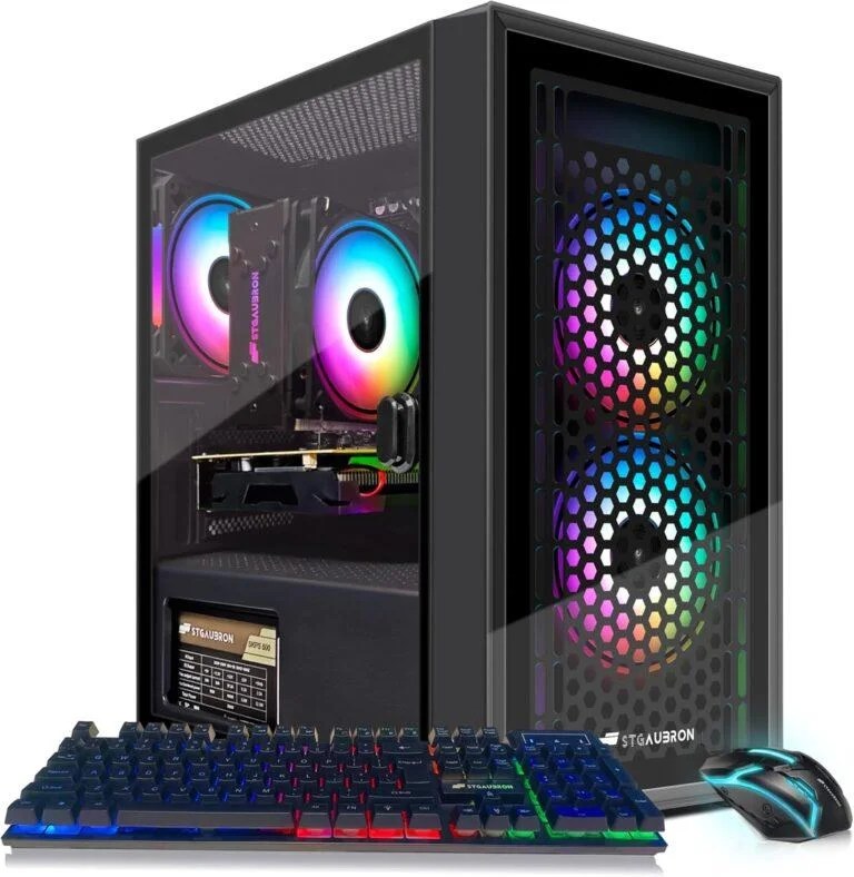 12 Best Gaming PC Under 500 In 2026 Tested Reviewed STGAubron Gaming PC Computer Desktop Radeon RX 560 768x788 