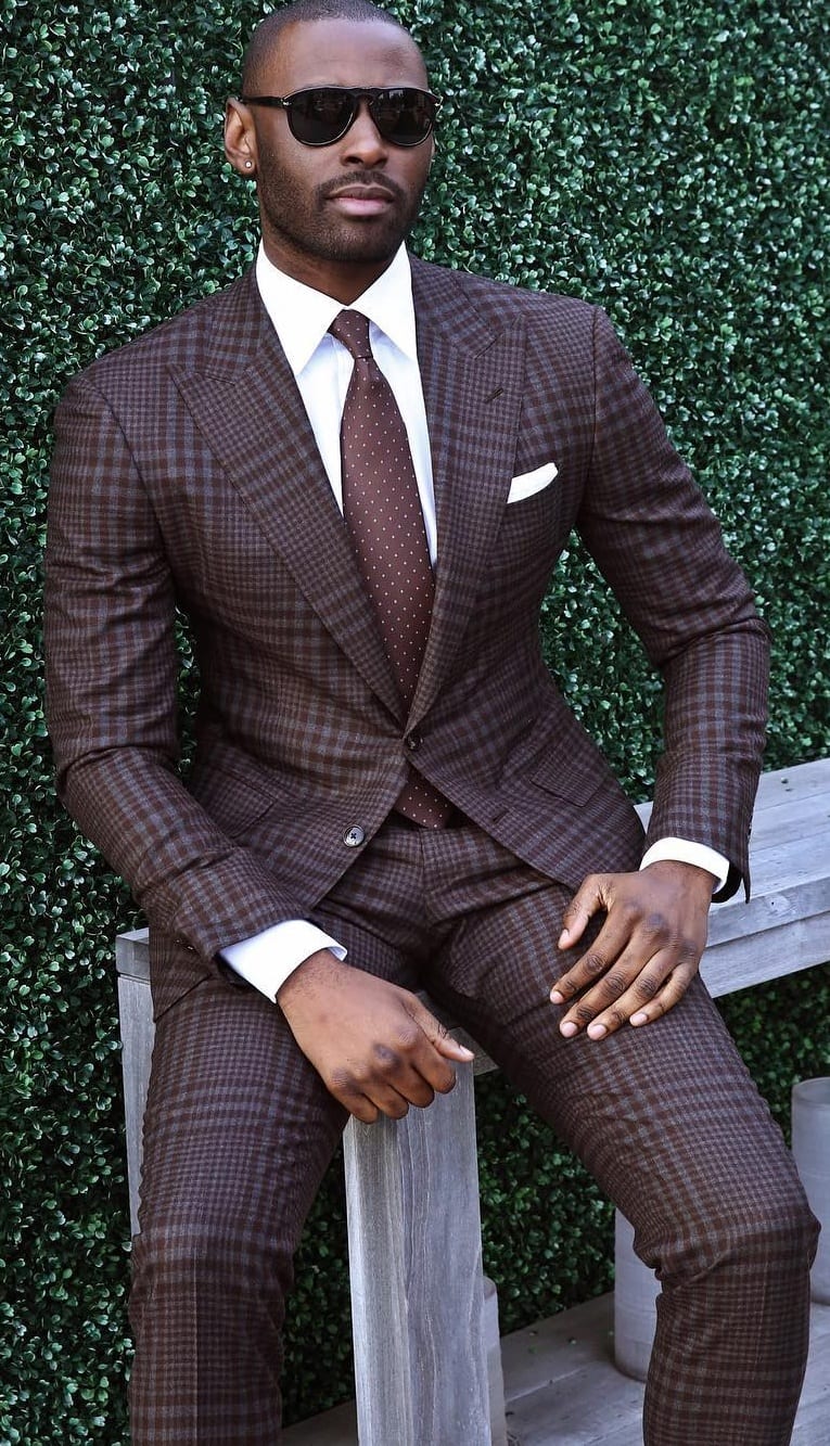 Classy look in Brown Checked Suit For Men ⋆ Best Fashion Blog For Men ...