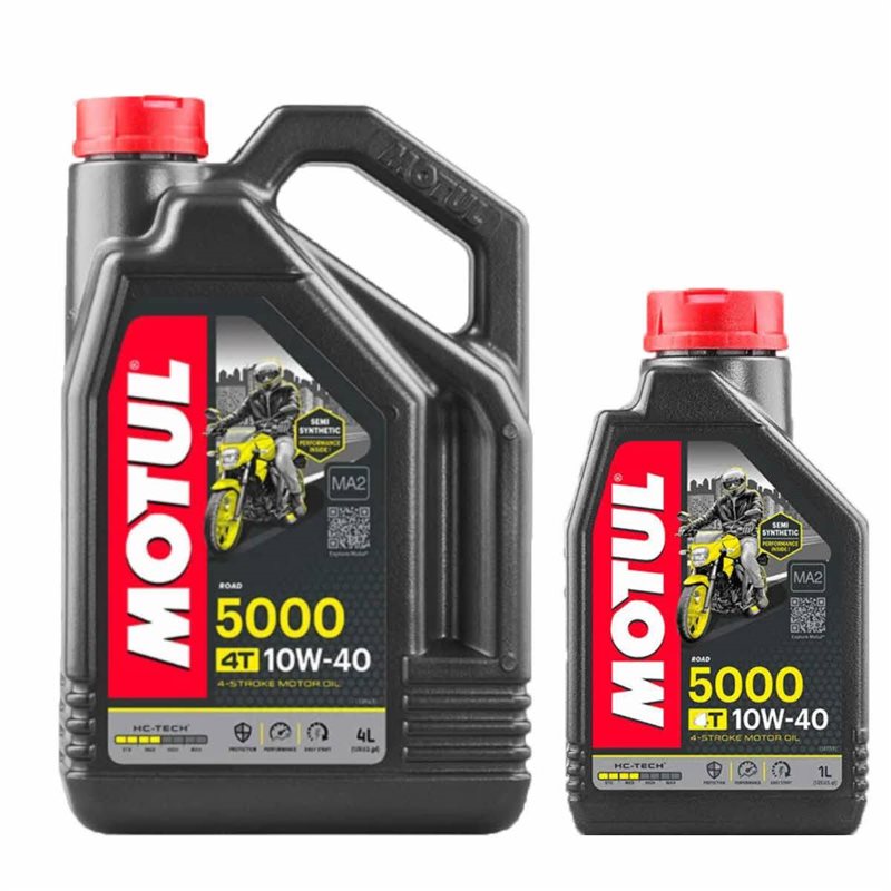 Motul 5000 4t 10w40 semi synthetic motorcycle engine oil the visor shop.com