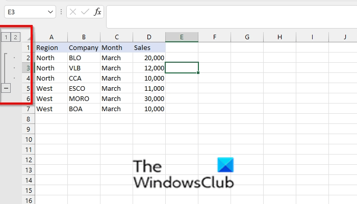 how to group and ungroup rows and columns in excel
