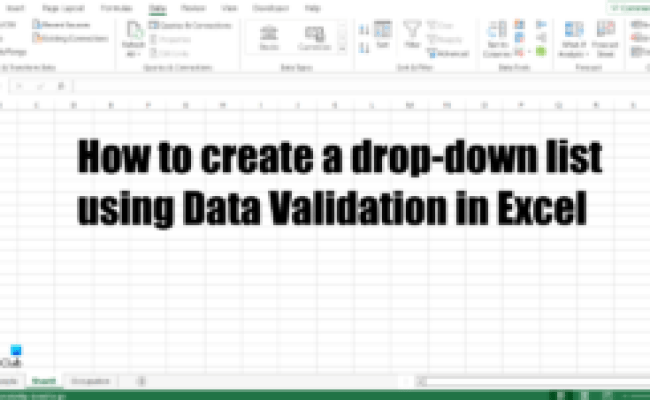 How To Create A Drop-down List In Excel Using Data Validation
