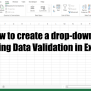 How To Create A Drop-down List In Excel Using Data Validation