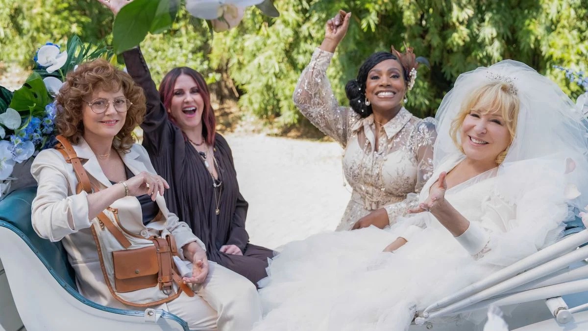 Susan Sarandon, Megan Mullally, Sheryl Lee Ralph and Bette Midler in "The Fabulous Four" (Credit: Bleecker Street).