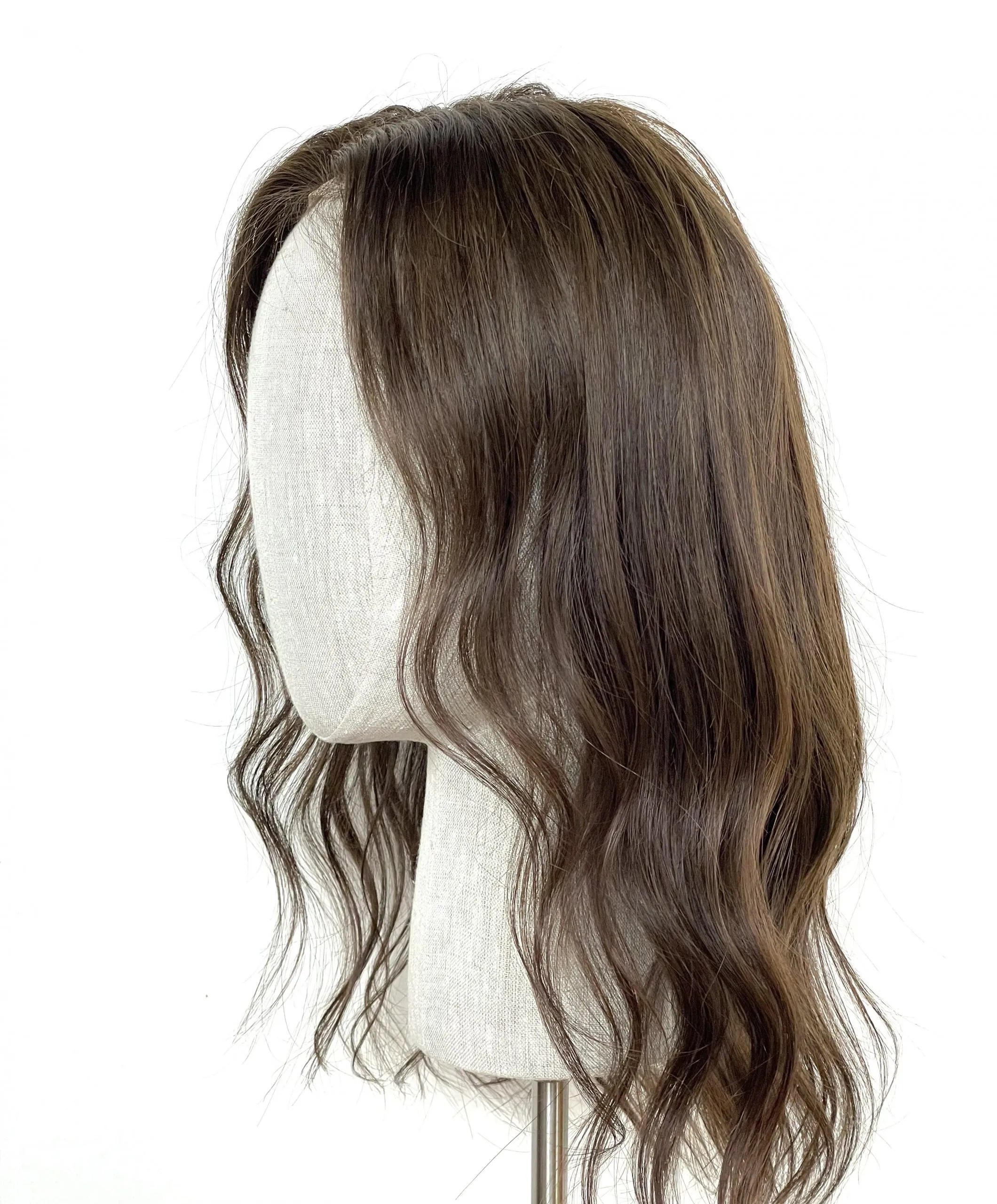 Synthetic Hair Topper Lace Front Clip In Cap Medium Length Wavy ONLYCUTE Curly Wave Hair Toppers for Women Synthetic 18 inch  main image 4