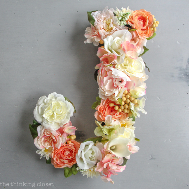 The following tutorial is from daisy mae belle. Diy Flower Monogram Letter Timelapse Video Tutorial The Thinking Closet