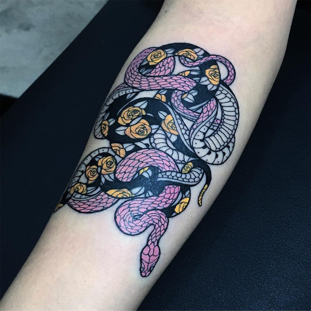 Mesmerizing New Serpentine Tattoos By Mirko Sata | Colossal 1000_x_1000_jpg