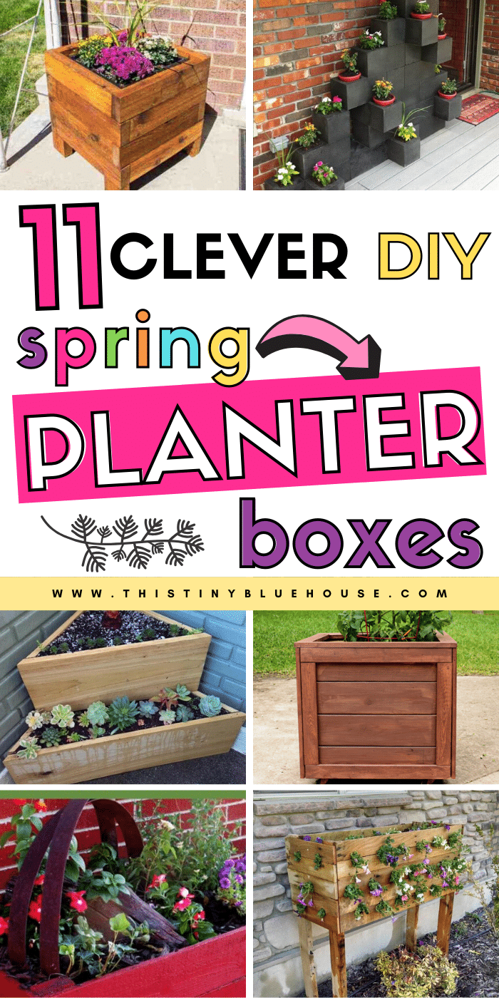 11 Creative Diy Planter Box Ideas For Spring This Tiny Blue House