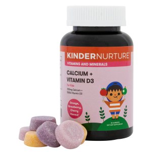 KinderNurture, Calcium + Vitamin D3, 30 gums.