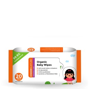 KinderNurture, Organic Baby Wipes, 20 wipes.