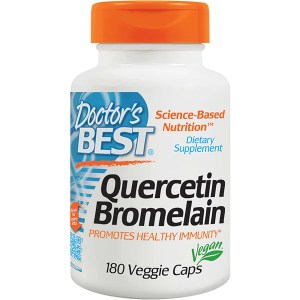 Doctor's Best, Quercetin Bromelain, 180 vcaps.