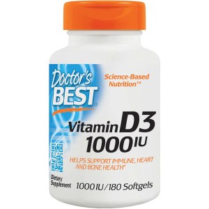 Doctor's Best, Vitamin D3 1000IU, 180 sgls.