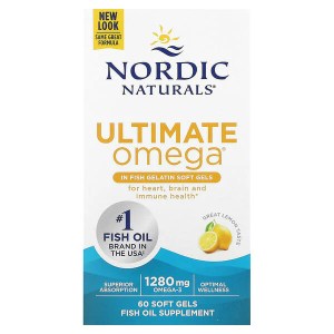 Nordic Naturals, Ultimate Omega 1000 mg Fish Gelatin - Lemon, 60 sgls.