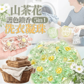 3X山茶花护色锁香5in1洗衣凝珠