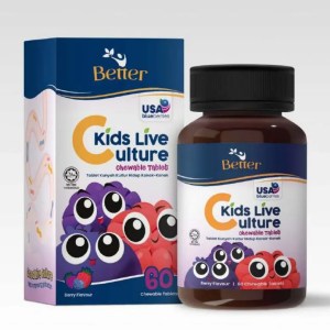 Better Kids Live Culture Chewable Tablet (Mixed Berry Flavour), 60 tabs