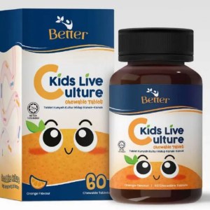Better Kids Live Culture Chewable Tablet (Orange Flavour), 60 tabs