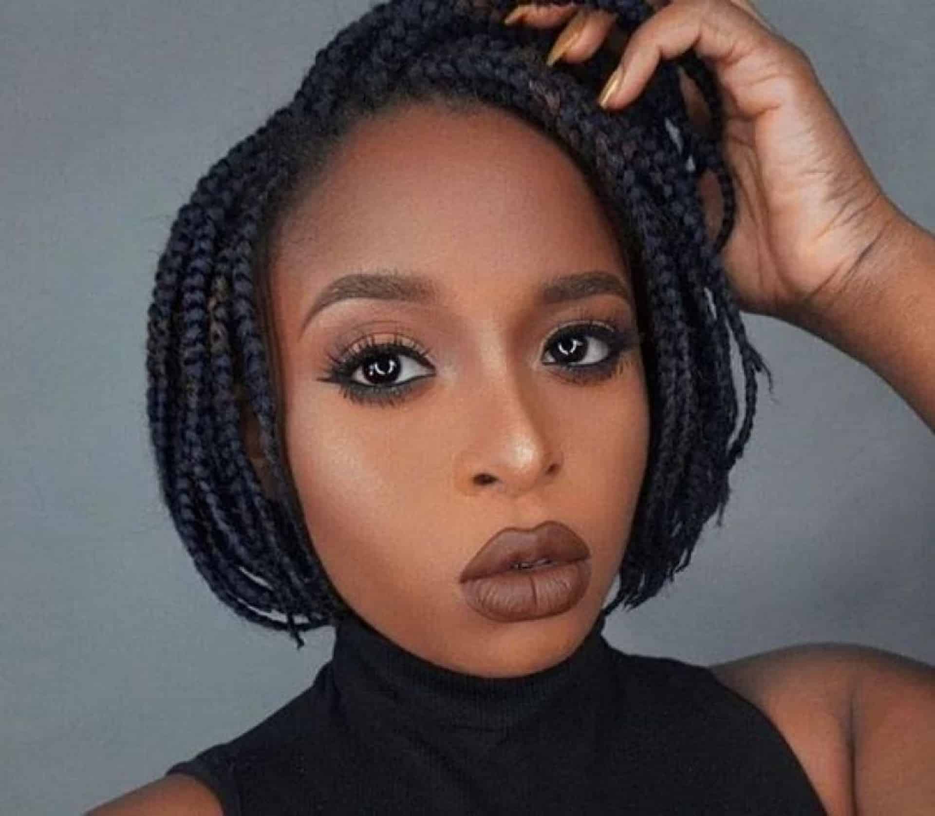 Box braid short bob braids hairstyles 2019