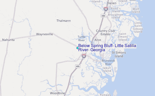 Below Spring Bluff Little Satilla River Georgia Tide Station Location Below Spring Bluff Little Satilla River Georgia.10 